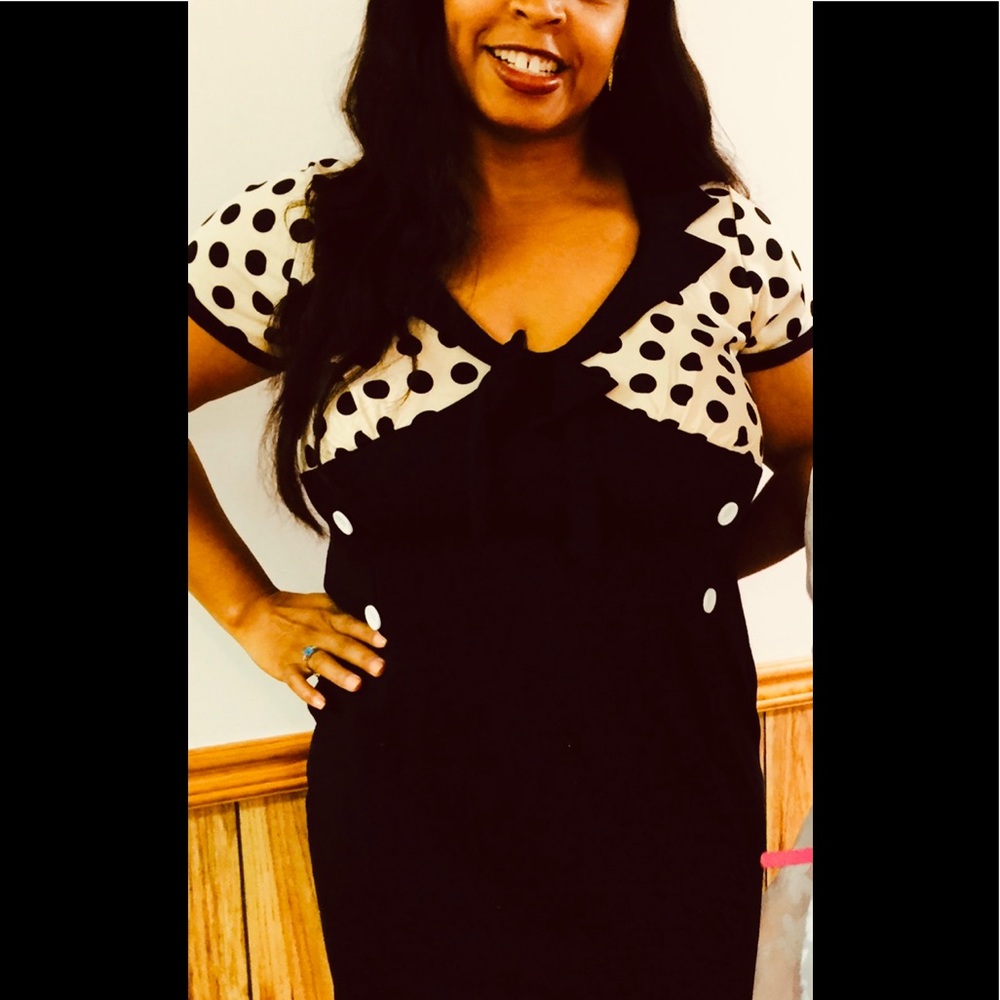 Cute Polka Dot Pencil Dress